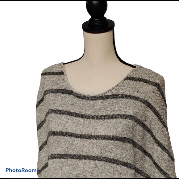 Free People Long Gray Striped Sweater or dress - Picture 7 of 9